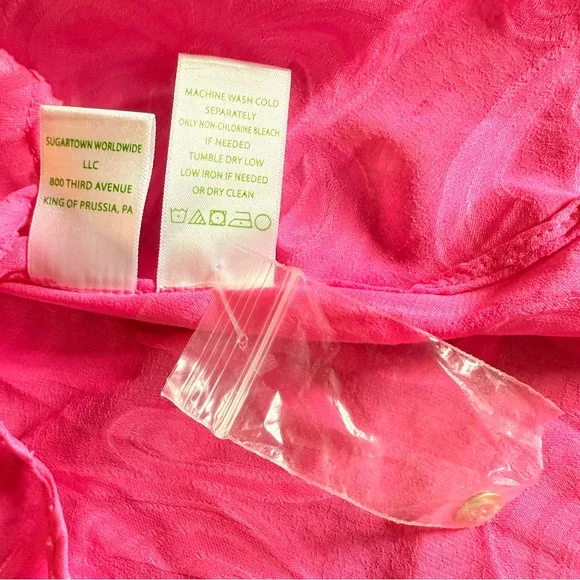 Lilly Pulitzer Natalie Roxy Pink Easy Cover Up Shirt size XXS - Picture 13 of 13